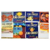 California vintage citrus crate labels - 10