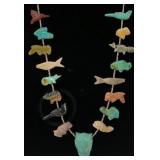 Large Native American Fetish Heishi Necklace