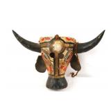 African Mask w bull horns