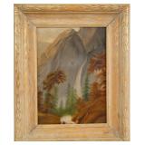 J. Muir oil on board of Yosemite