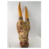 Wood carved Hindi Bull