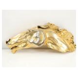 C Ross 1976 Gilded Horse Belt Buckle