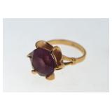 18kt Gold Ladies 6ct Amethyst Ring