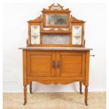 Art Nouveau Style Marble Top English Wash Stand