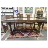 Antique Mexican Sabino Wood Trestle Table
