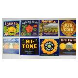 California vintage citrus crate labels - 18