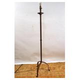 Wrought Iron iron floor lamp and candleholder +