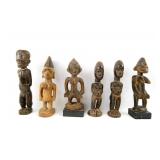 6 African Senufu and Baule figures