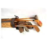Antique golf clubs