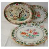 3 Antique Oval serving platters
