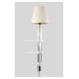 Mid Century Modern Lucite floor lamp w shelves