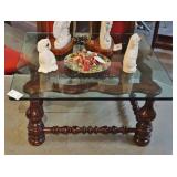 Glass top coffee table 40" x 16"