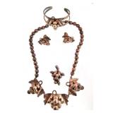 Sterling Taxco Mexico 5 pcs Jewelry Set