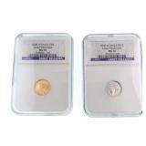 2pc 2006-W Platinum & Gold NGC70 Coins