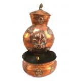 Antique French Copper Water Fountain Lavabo