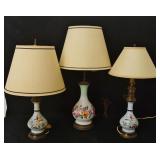 Three Vintage Lamps