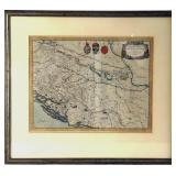 Antique Map of the Western Balkans Hondius