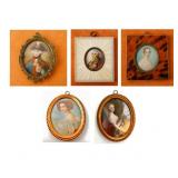 Five French Miniature Portraits