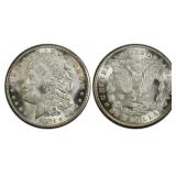 Twenty 1921-S Morgan Silver Dollars Brilliant Unc.