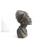 Zimbabwe Stone Carved Bust of a woman - signed