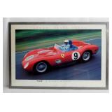 Phil Hill Signed Poster 1959 Ferrari Testa Rossa