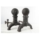 Pair of Cast iron Andirons