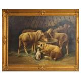 Jules G. Bahieu (1860-1895) oil on canvas Sheep