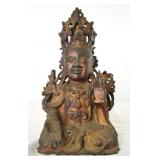 Ming dynasty (1368ï¿½1644) Patinated Bronze Guanyin