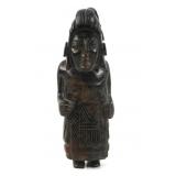 Aztec Style Black Stone Carved Priest