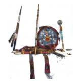 Beaded & Painted Fur Native Weapons
