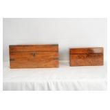 Collection of two Lap  Desk & leather Box
