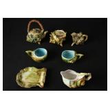 Shell motif Majolica ceramics - 7pcs