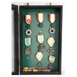 Presentation of Japanese WWII Medals in Shadowbox