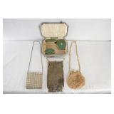 Vintage Dresser set and hand bags
