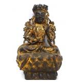 Chinese Han Dynasty Quan Yin on lotus base