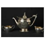 Vintage Sterling Tea Service Set 3 pieces