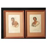 Pair of antique McKenney & Hall Color Etchings