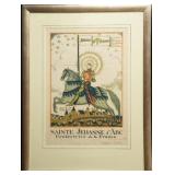 Guy Arnoux (1886-1951) Joan of Arc Litho in colors