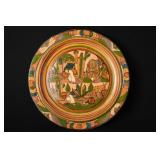 Vintage Mexican Handpainted Tonala Pottery Charger