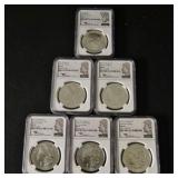 Six - NGC MS70 2021 Morgan & Peace Anniversary Set