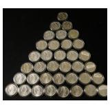 36 - 1921 Uncirculated Morgan silver dollars