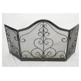 Wrought iron fire screen