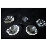 Steuben ash trays, Rosenthal - 5  pcs
