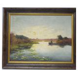 19th c. Dutch oil on canvas - Fishing Boat
