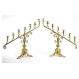 Pair of Dore bronze candelabras