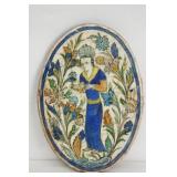 19th c. Persian Oval Tile