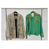 Western leather jacket, cowboy shirt