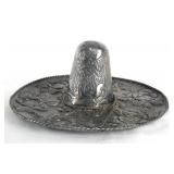 Vintage Mexico Silver embossed Sombrero
