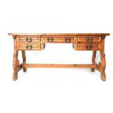 Spanish Pine Desk  65" x 33" x 31"