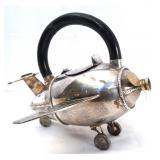 Art Deco "Airplane" silver plate tea pot